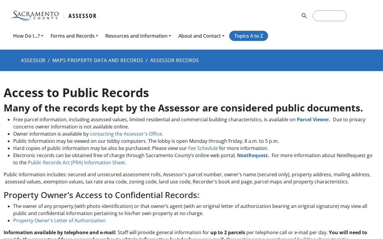 Citrus Heights residents directory Assessor records access