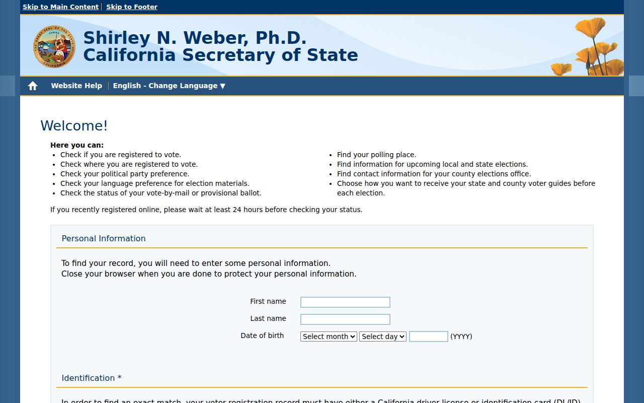 Citrus Heights residents directory My Voter Status lookup