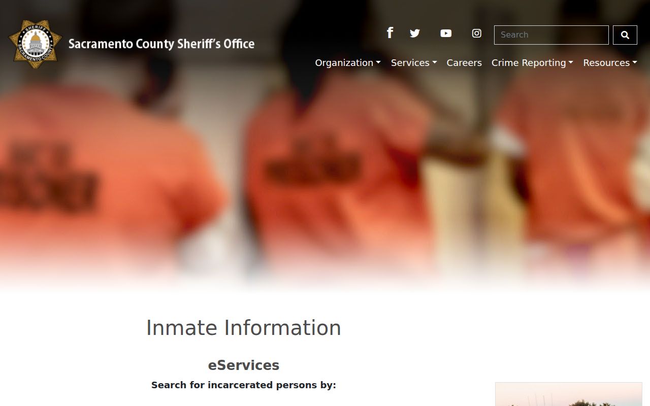 Citrus Heights residents directory Sacramento County custody search