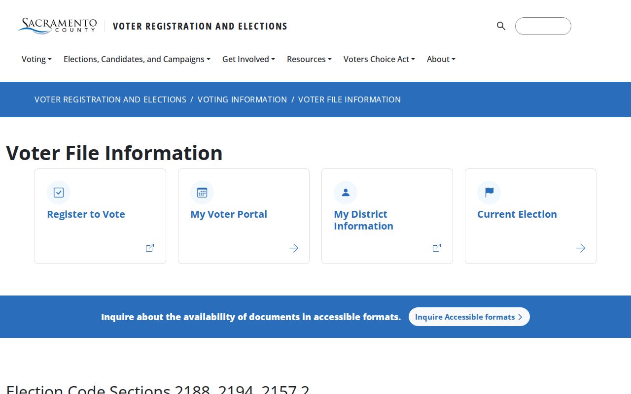 Citrus Heights resident lookup voter file information