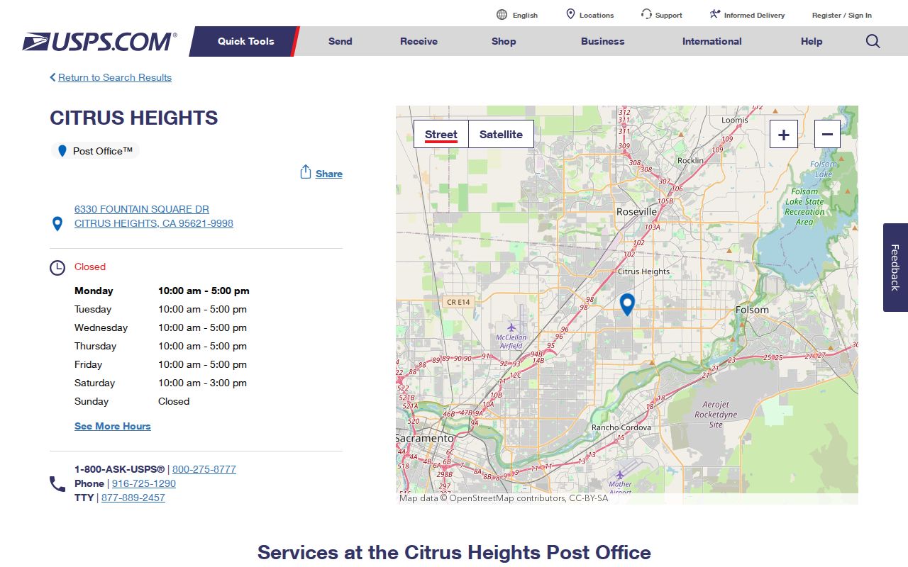 Citrus Heights ZIP code directory Citrus Heights Post Office